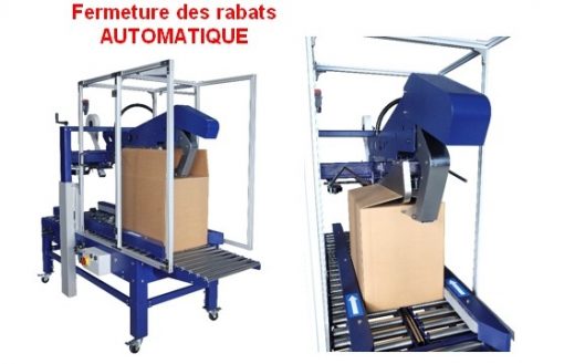FERMEUSE DE CAISSE CARTON AUTOMATIQUE ROBOTAPE CF fermeture rabat automatique
