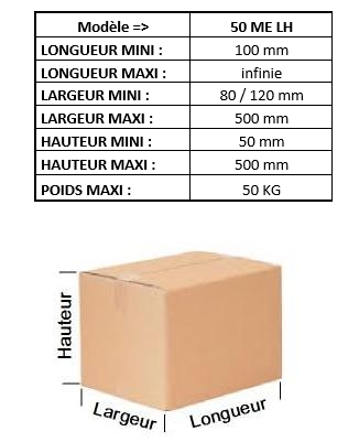 Adhésiveuse monoformat pour cartons jusqu'à 500 mm de largeur