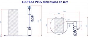 FILMEUSE ECOPLAT PLUS encombrement 1500 mm