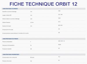 BANDEROLEUSE HORIZONTALE AUTOMATIQUE ORBIT 12 fiche technique