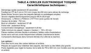 TABLE DE CERCLAGE ELECTRONIQUE