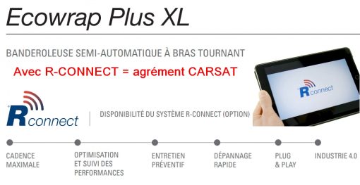 BANDEROLEUSE BRAS TOURNANT ECOWRAP XL + option R-connect agréé CARSAT