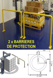 BANDEROLEUSE BRAS TOURNANT ECOWRAP XL + barrières de protection