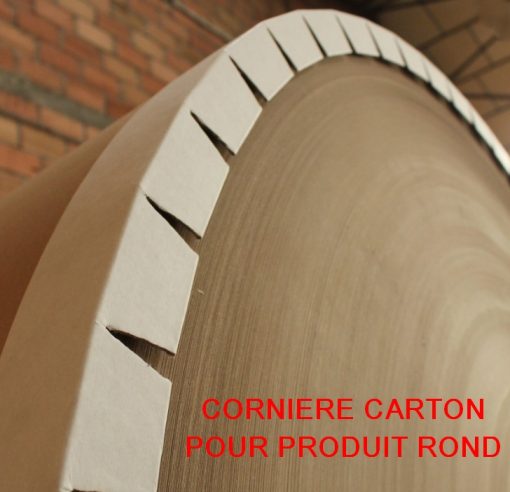CORNIERE CARTON PROTECTION PALETTE pour forme circulaire