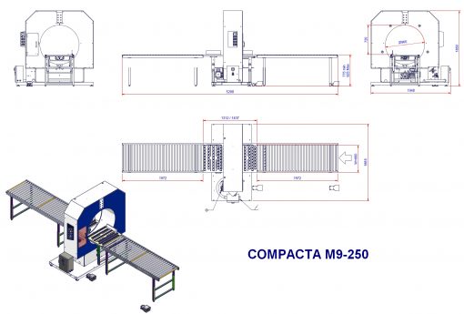 filmeuse horizontale sous étirable COMPACTA plan M9-250